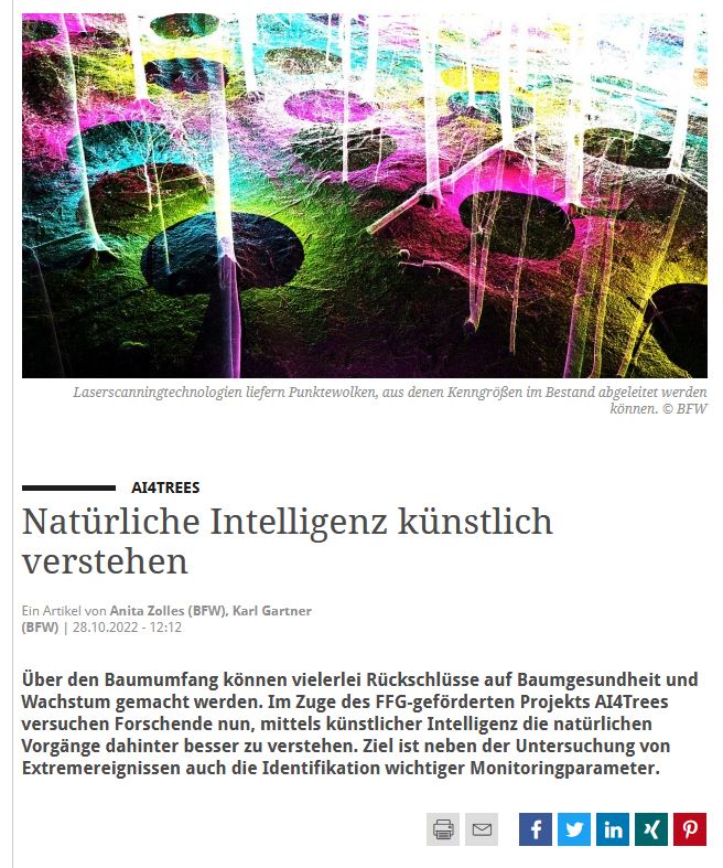 AI4Trees in Forstzeitung